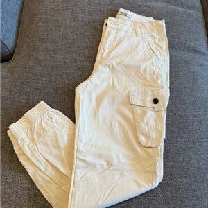 Cream Cargo Pants